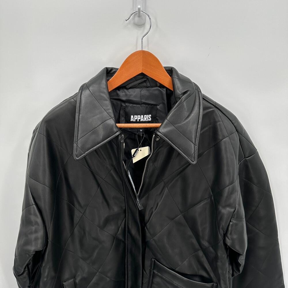 APPARIS NWT Stevie Vegan Leather Jacket in Black // M - Picture 7 of 14